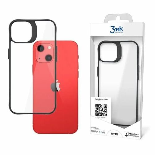 Coque smartphone 3MK Apple iPhone 13 - Satin Armor - transparent/black - TU