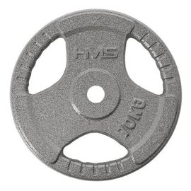 Disque De Musculation - Hms - Thm10 - 10 Kg - Gris - Usage Intensif