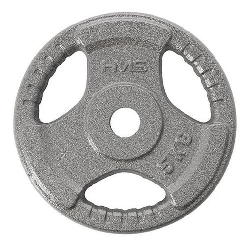 Disque De Musculation - Hms - Thm5 - 5 Kg - Couleur Gris - Usage Intensif