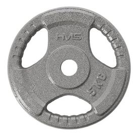 Disque De Musculation - Hms - Thm5 - 5 Kg - Couleur Gris - Usage Intensif