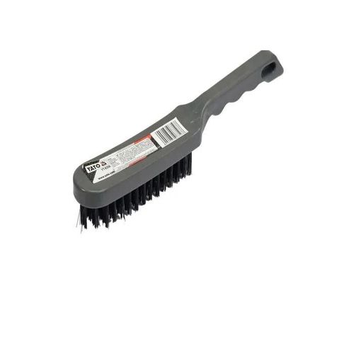 Yato - YT-6353 - Brosse métallique à 3 rangées, fil d'acier, manche en plastique