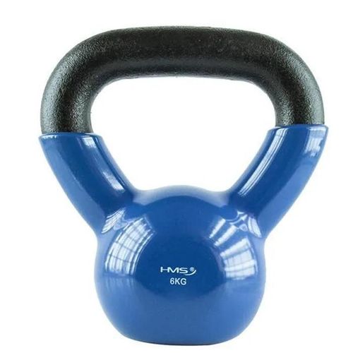 Kettlebell - Hms - Knv - Fonte De Qualité Supérieure - Poignée Ergonomique - Couleur Bleue