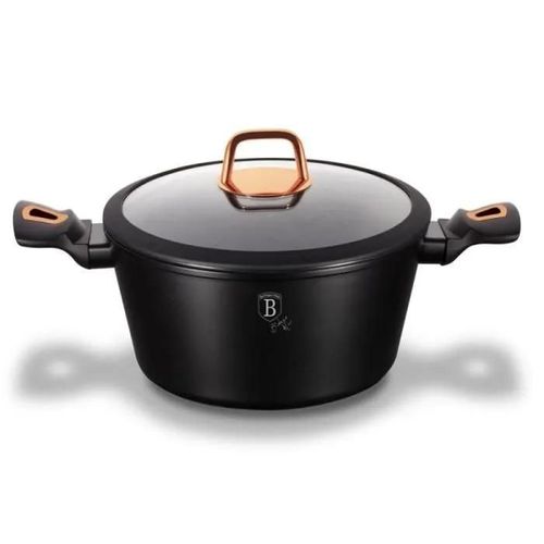 Casserole 20cm Black Rose - Revêtement Marbre- Aluminium Turbo Induction