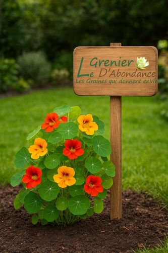 20 Graines À Semer - Le Grenier D'abondance - Grande Capucine Glorious Gleam - Tropaeolum Majus