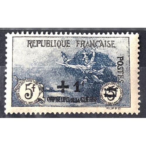 Orphelins De Guerre 1922 - Marseillaise +1f / 5f+5f Noir Et Bleu (Très Joli N° 169) Neuf* - France Année 1922 - Brn83 - N33677