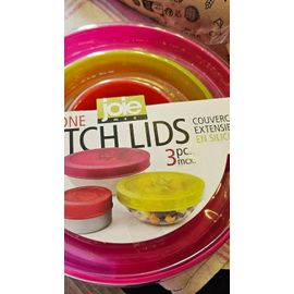 Lots De 3 Reusable Silicone Food Lids Assortment Of 3 Avec L'