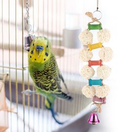 Hjlian Jouet Pour Perroquet, Jouet A Macher Pour Oiseaux, Jouet Suspendu Pour Perroquet, Jouet De Jeu Avec Cintre