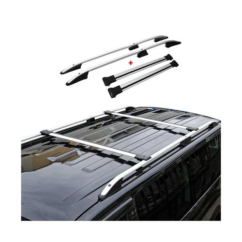 Kit Barres De Toit Pour Fiat Doblo I 2000-2010 Alu Gris L1 Empattement Court 4x