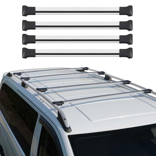 Barres De Toit Transversales Pour Citroen Jumpy 2007-2016 En Alu Gris
