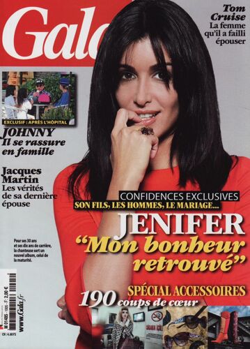 Gala (Pocket) / 12-09-2012 N°1005 : Jenifer (4p) - Florent Manaudou (3p) Johnny Hallyday (3p)