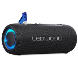 Enceinte Hifi Autonome 100W Ledwood XS100, Effet LED, Buetooth USB, TWS, IPX5, Assistant Vocal,10W RMS,Batterie 2000mAh+Clé 32G