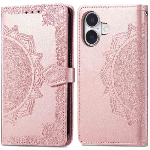 Imoshion Etui De Téléphone Portefeuille Mandala Iphone 16 Rose Dorée