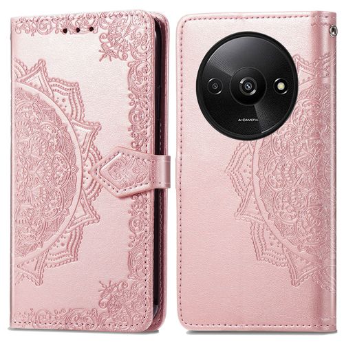 Imoshion Etui De Téléphone Portefeuille Mandala Xiaomi Redmi A3 Rose Dorée