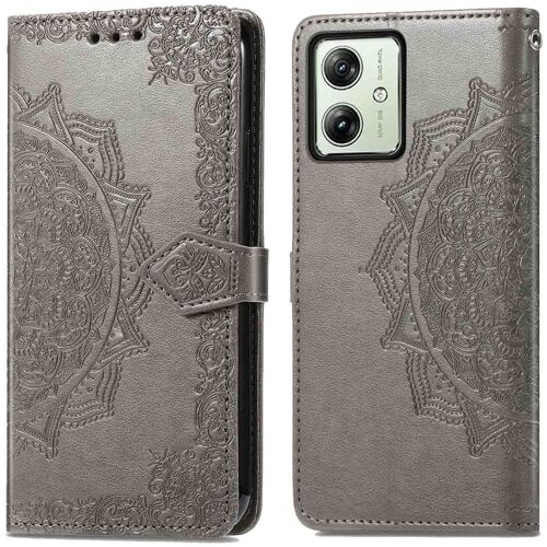 Imoshion Etui De Tã©Lã©Phone Portefeuille Mandala Motorola Moto G54 Gris