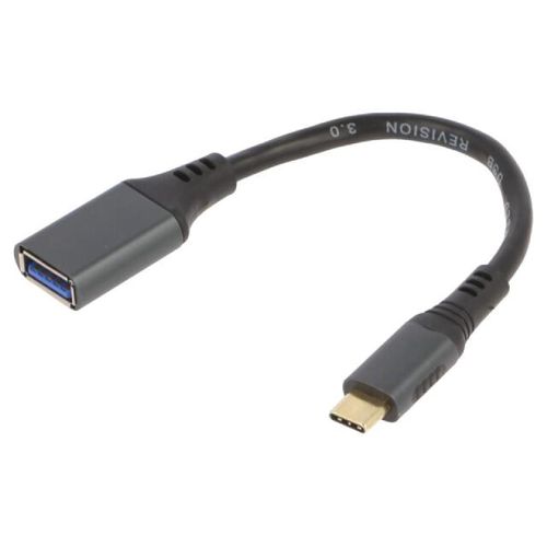 Adaptateur- USB C 3.0 prise male USB A femelle 0.15m - Noir