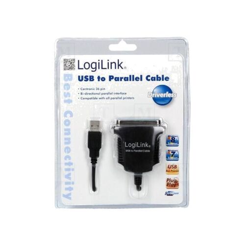 Adaptateur USB 1-1 Centronics 36pin prise male USB A prise male 1.5m - Noir