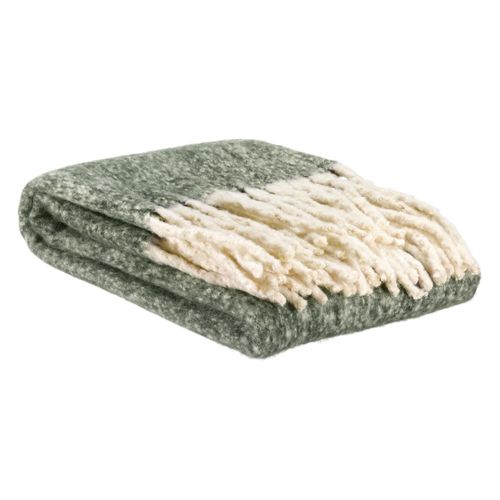 Plaid Uni Recyclé Isabel Olive 130 X 160 Cm Vivaraise