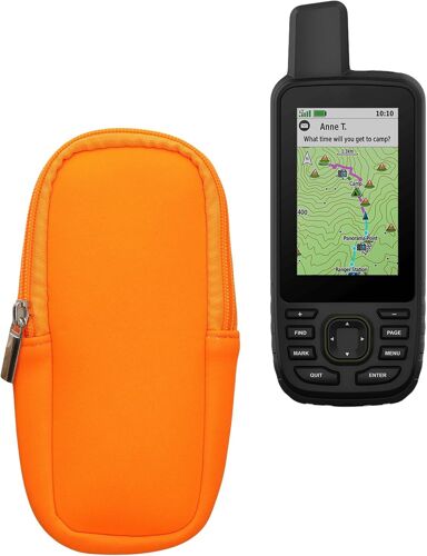 Vornixorsarlshop-Housse Compatible Avec Garmin Gpsmap 66sr / Gpsmap 67 / Gpsmap 66i - Sacoche De Protection Pour Gps Portable En Néoprène - Néon Orange