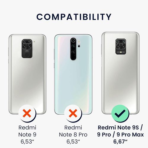 Housse Compatible Avec Xiaomi Redmi Note 9s / 9 Pro / 9 Pro Max Coque - Housse De Téléphone Protection Souple En Silicone - Myrtille