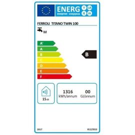 Chauffe-eau électrique FERROLI TITANO TWIN 100L - Plat - Multiposition - Blanc