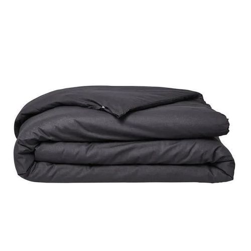 Housse De Couette Today Essential - 240 X 260 Cm - 2 Personnes - 100% Coton Uni - Fusain