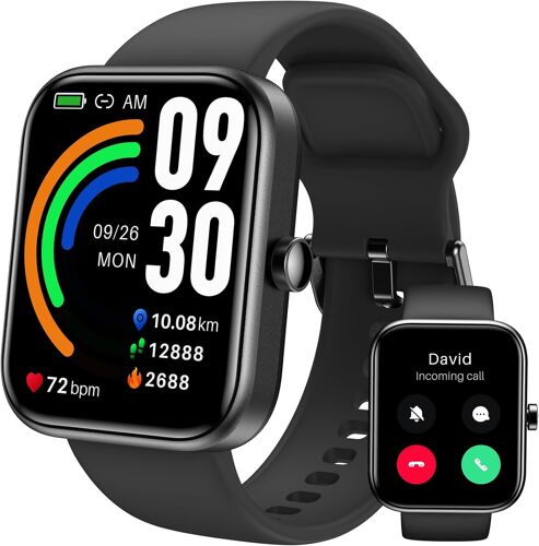 ChenQuanSarl-Montre Intelligente S3 (Répondre/Prendre Un Appel) Traceur De Fitness Bluetooth Avec Fréquence Cardiaque, Ip68 Waterproof 1.83-Inch Hd Color Pour Hommes Femmes Compatible Iphone & Androi
