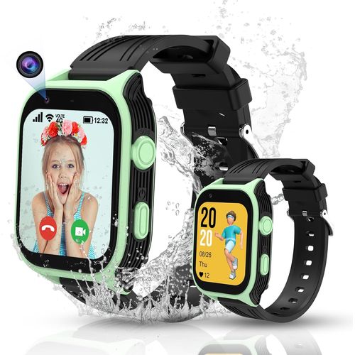 Chenquansarl-Montre Connectée Enfant Gps, 4g Wifi Montre Connectée Garçons Filles Avec Appel, Vidéo, Sos, Gps, Mode Classe, Mes , Réveil, Jeux, Montre Connectée Enfants Cadeau Pour 5-12 Ans