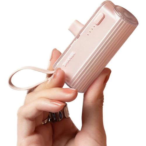 Powerbank 5000mah Flow Mini, Batterie De Secours Portable Ultra Compacte Avec Prises Interchangeables, Câble Usb-C Intégré, Batterie Externe Compatible Avec Iphone 16/15/14 Mini Pro Max, Ipad