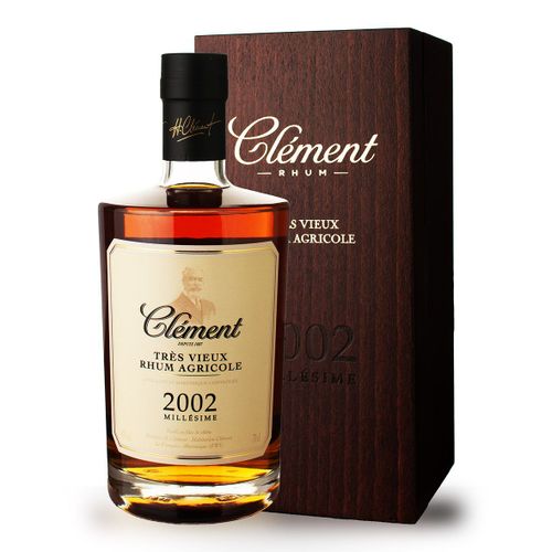Rhum Clément 2002 70cl - Caisse Bois