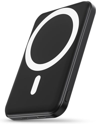 Podoru For Magsafe External Battery 5000 Mah, External Battery With Iphone 20w Pd Fast Charging, Mini Magnetic Wireless Power Bank With Type-C Lighting For Iphone 16/15/14/13/12/Plus/Pro/Max