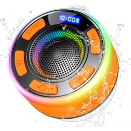 Enceinte Bluetooth Sans Avec Ventouse Pour Salle De Bain - Lumière RVB
