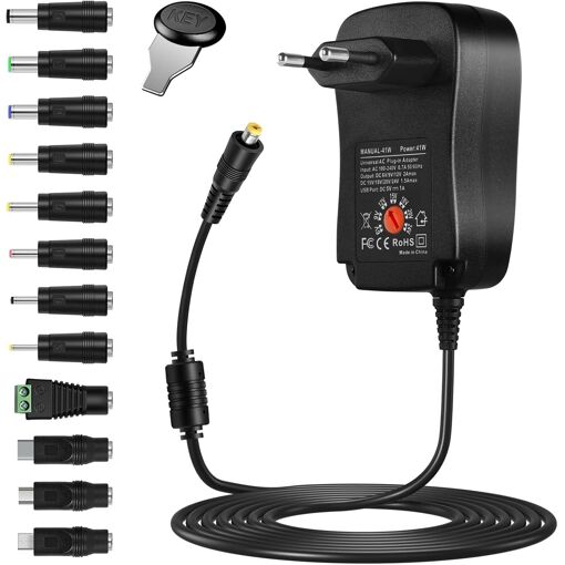 Adaptateur Secteur AC/DC 6V 2A – Alimentation Stable 5,5 Mm X 2,1 Mm, Compatible Multi-Appareils, Garantie 24 Mois