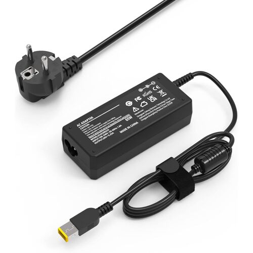 Chargeur 65W 20V 3.25A Compatible avec Ordinateur Portable Lenovo ThinkPad X1 Carbon (Gen2/3/4)/T440/T450/T460/X240/X250/X260, IdeaPad 300, Yoga 2/11/11s/13,Adaptateur Alimentation à Interface Carrée