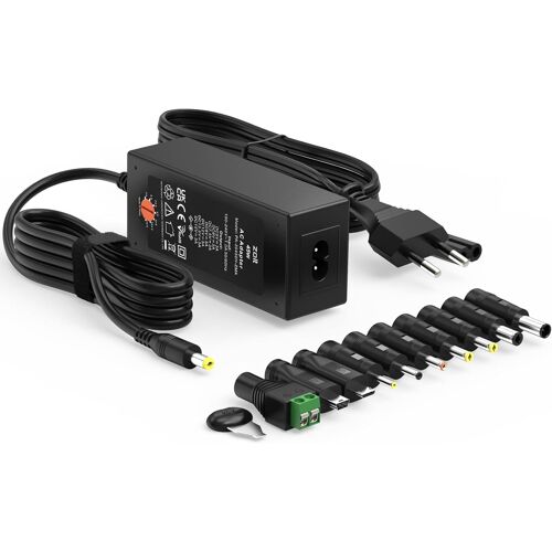 acdsgd-45W Adaptateur d¿Alimentation Universel AC à DC 5V 6V 7.5V 9V 12V 13.5V 15V 3A Transformateur d'alimentation à Découpage avec 10 Connecteurs DC, 3000mA Max.