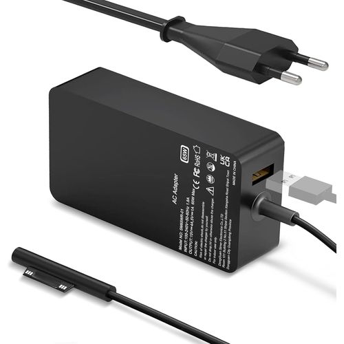65W Surface Pro Charger for Surface Pro 8/X/7/6/5/4/3, Surface Laptop Studio 5/4/3/2/1, Surface Book 2/1, Surface Microsoft Charger for Surface Go, Supports Microsoft Surface Book