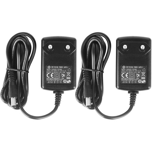 Lot de 2 adaptateurs d'alimentation CC 6 V 1 A 1000 mA Fiche 5,5 mm x 2,1 mm