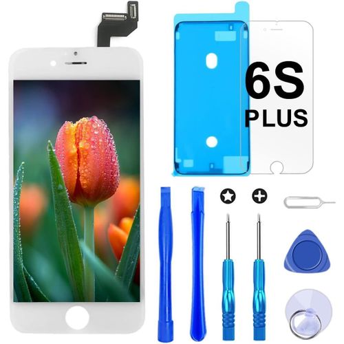 Ecran Tactile Lcd Pour Iphone 6s Plus Vitre De Remplacement Lcd Ecran Assemblé Avec Kit De Réparation (Blanc,5,5 Pouces)