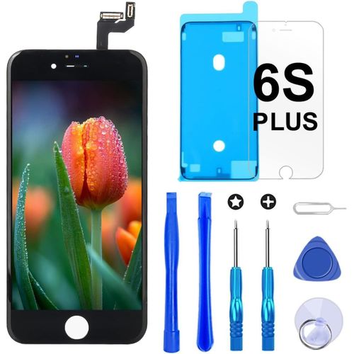 Ecran Tactile Lcd Pour Iphone 6s Plus Vitre De Remplacement Lcd Ecran Assemblé Avec Kit De Réparation (Noir,5,5 Pouces)