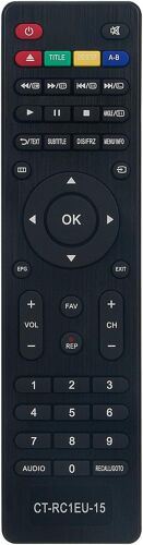 Ct-Rc1Eu-15 Remplacement De La Télécommande Compatible Avec Toshiba Tv Ctrc1Eu15 24E1533Dg 42F1633Dg 32E1653Dg Compatible Avec Kennex Rc-Mt01 Ssdv-3211Y Tvc-Msdv3211Y-T2