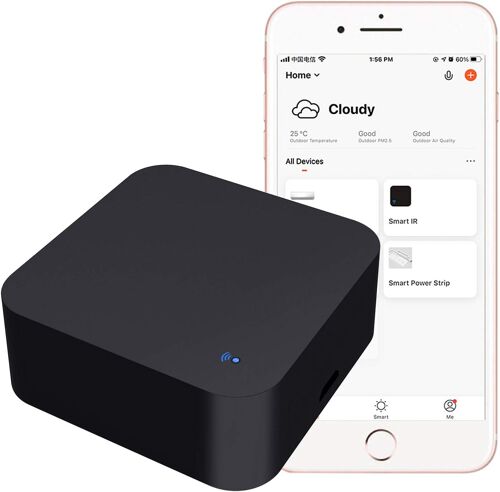 Télécommande WiFi intelligente infrarouge universelle pour tous les contrôles, TV, DVD, CD, AUD, climatiseur, satellite, etc. Pas besoin de concentrateur, compatible avec Alexa et Google Home