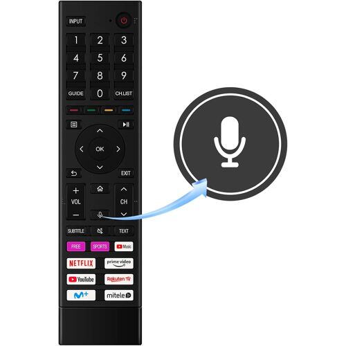 ERF3D80H Replacement Remote Control for HISENSE TV 50A6G 50A7GQ 50E76GQ 55A6G 55E76GQ 65A53FEVS 65A7GQ 75A7GQ A20490T A20510B A20531L A211123 28A6B G 55A6G 65A6BG A22081K A21420A G21049G A21094B