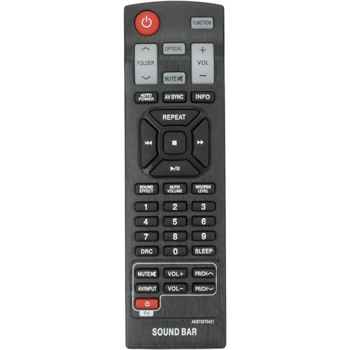AKB73575421 Télécommande de Remplacement pour LG Soundbar Nb300 S34A2-D NB3540 NB3730A NBN36 NB4530A NB4540 Nb5540 Nb4542 Nb5541 Nb4543 S54a1-d NB4530B S43a2-d Nb4532b NB2530A Nb3530a Nb3532a S33a1-d
