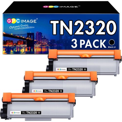 GPC Image TN2320 TN-2320 Cartouche de Toner Compatible pour TN2310 TN-2310 pour Brother DCP-L2520DW MFC-L2700DW DCP-L2500D L2540DN L2560DW HL-L2300D L2340DW L2360DN L2365DW MFC-L2720DW L2740DW,3 Pack