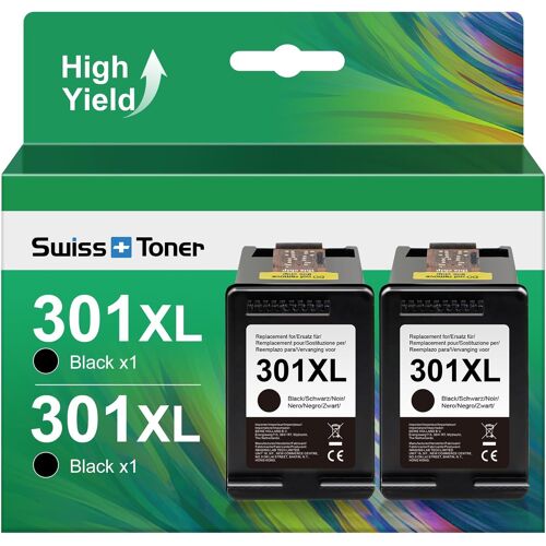 301XL 301 XL Lot de cartouches d'encre compatibles avec HP 301 Noir pour HP Envy 4500 5530 Deskjet 3050 2540 2050 Offic2620 4630