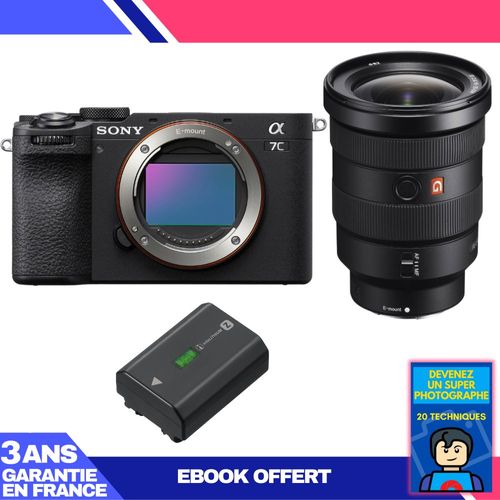 Boitier Sony A7C II Noir + FE 16-35mm f/2.8 GM + 1 Sony NP-FZ100 + Ebook 'Devenez Un Super Photographe'