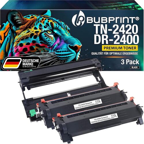 2 Cartouche de Toner et 1 Tambour Compatible pour Brother DR-2400 TN-2410 TN-2420 HL-L2310D HL-L2350DW HL-L2370DN DCP-L2510D DCP-L2530DW DCP-L2550DN MFC-L2710DW MFC-L2730DW