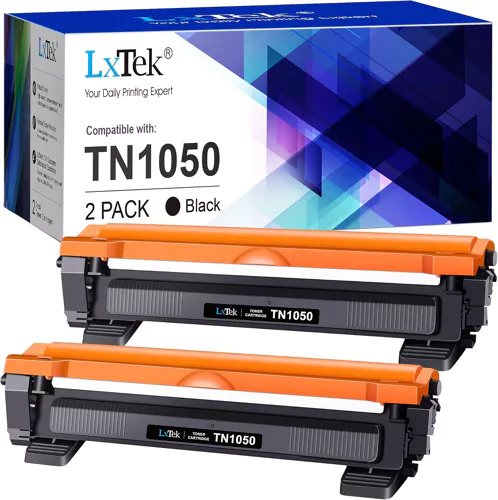 Compatible Toner Cartridge Replacement for Brother TN1050 TN-1050 for HL-1110 DCP-1510 DCP-1610W MFC-1910W HL-1112 HL-1210W HL-1212W DCP-1512 DCP-1612W MFC-1810 (Black, 2-Pack)