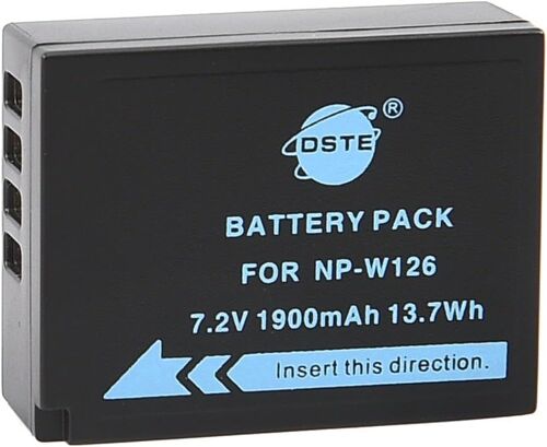 DSTE Rechange Li-ION Batterie Compatible pour NP-W126 NP-W126S et Fujifilm FinePix HS30EXR,HS33EXR,HS35EX,HS50EXR,X-A1,X-A2,X-A3,X-E1,X-E2,X-M1,X-Pro1,X-T1,X-T2,X-T10,XFmmf2 Digital Caméra