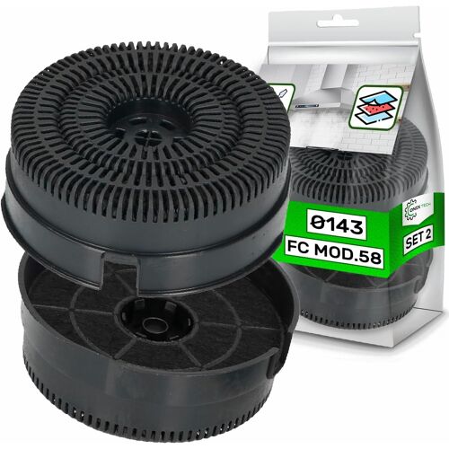 2 Pièces ¿harbon Filtre Hotte Aspirante Type 58 Ø143 mm avec Code C00308179 C00333930 4055374690 482000009756 pour pour Aeg pour Indesit - Garantie de 5 Ans