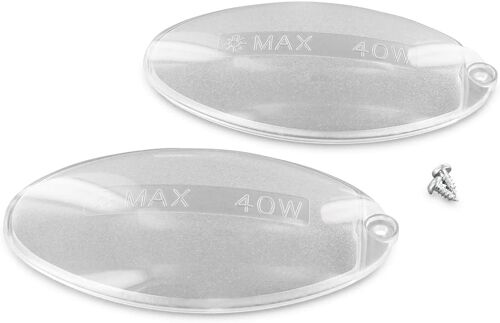 Lot de 2 couvercles de lampe,10 x 5,4 cm,ovales,pour hotte aspirante AEG 50248796000 5024879600/0